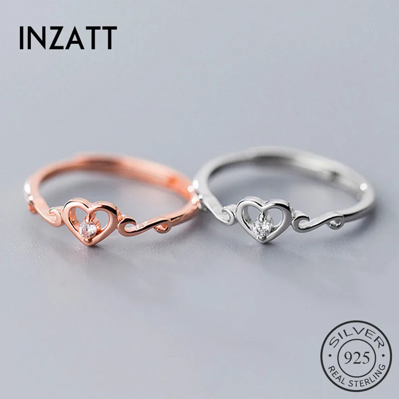 Женское ажурное кольцо INZATT ювелирное изделие из настоящего серебра 925 пробы с