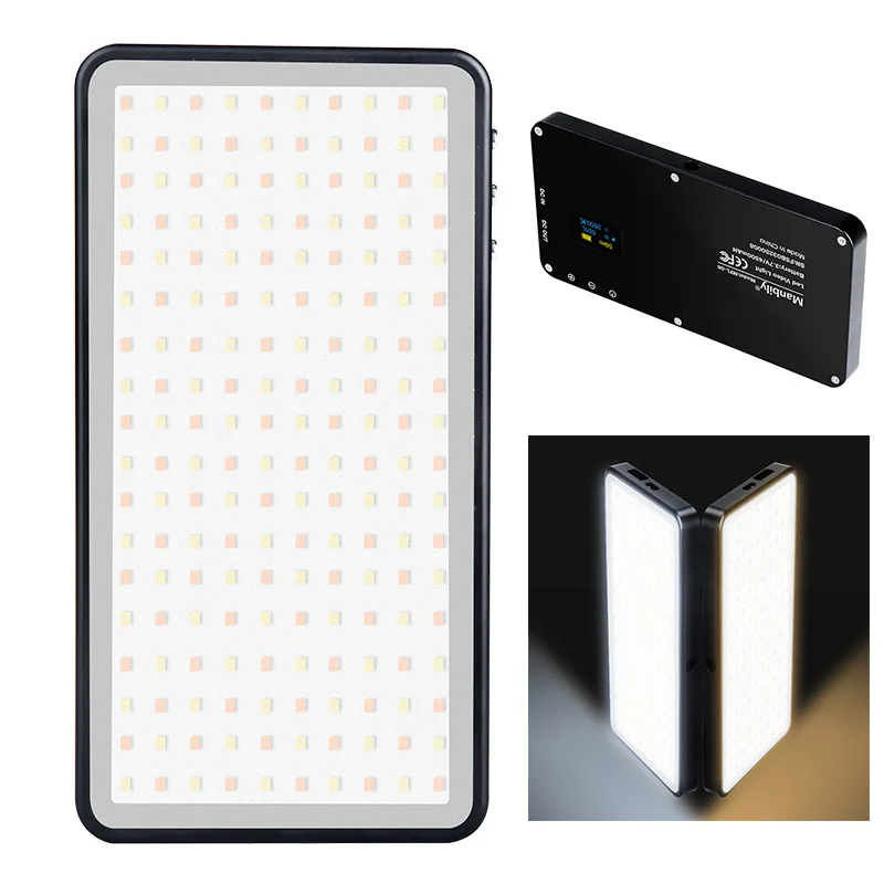  Manbily MFL-06 Dimmable LED Video Light Ultra Thin OLED Display 96Pcs leds CRI96+ Bi-Color Photo St - 33055919359