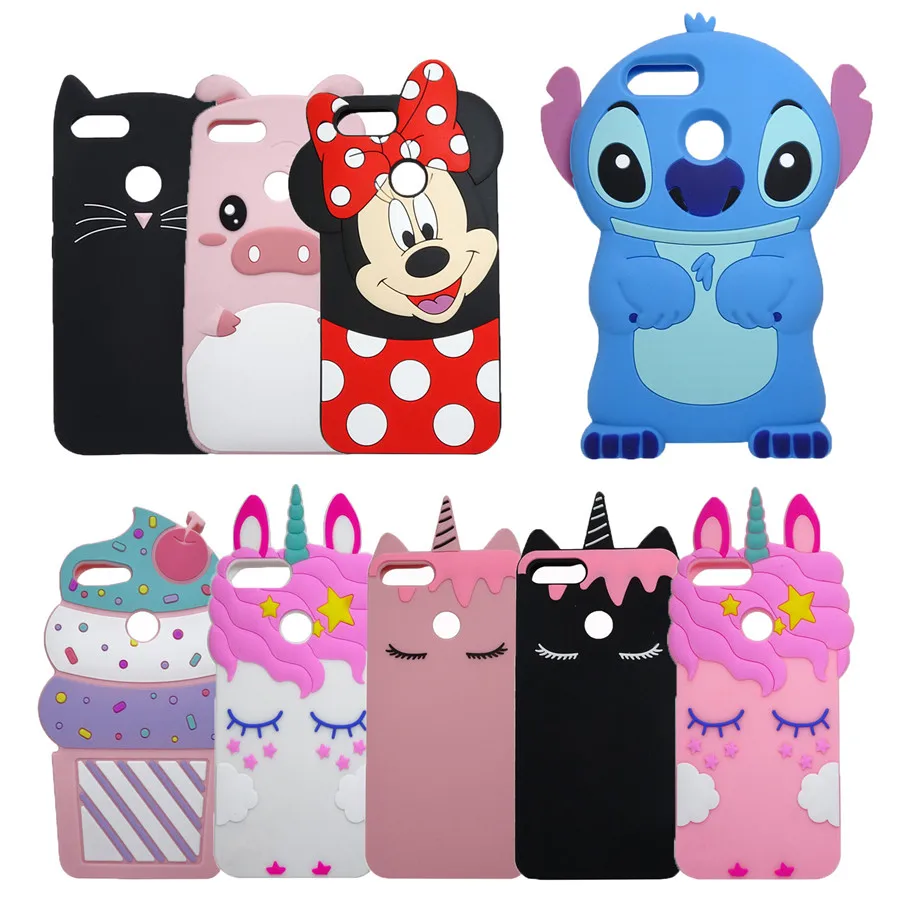 

Cover for Huawei Y9 2018 Case Y 9 2018 3D Cartoon Pig Little Tail Phone Case For Huawei Y9 2018 Case for Huawei Enjoy 8 Plus