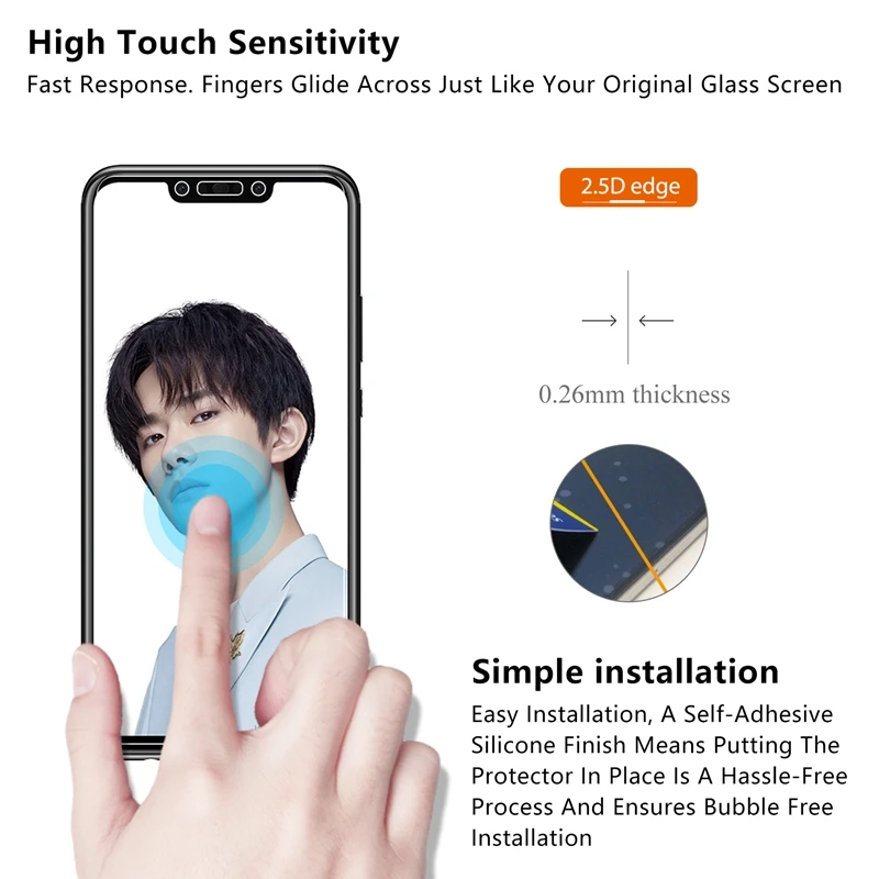 2 шт. для HUAWEI Nova 3 3i полное покрытие закаленное стекло протектор экрана 3d Защитная