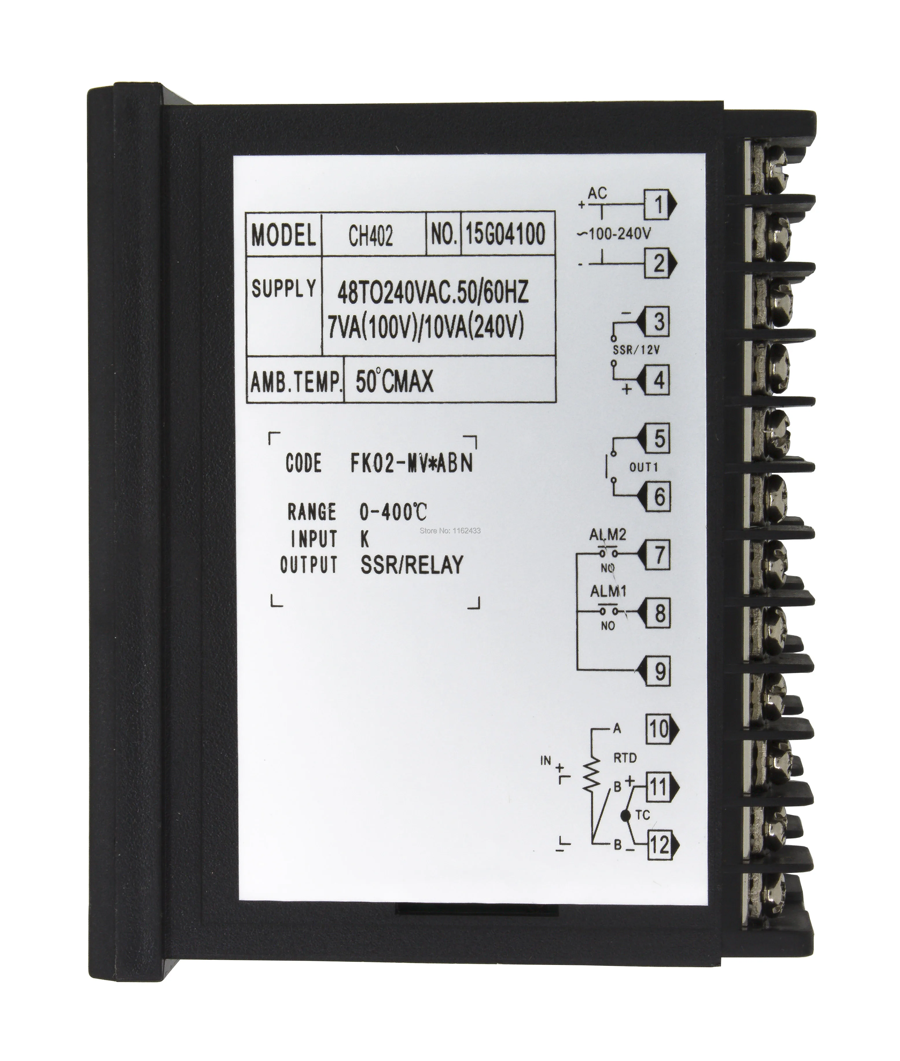CH402 короткое реле чехол + SSR выход цифровой PID регулятор температуры|controller