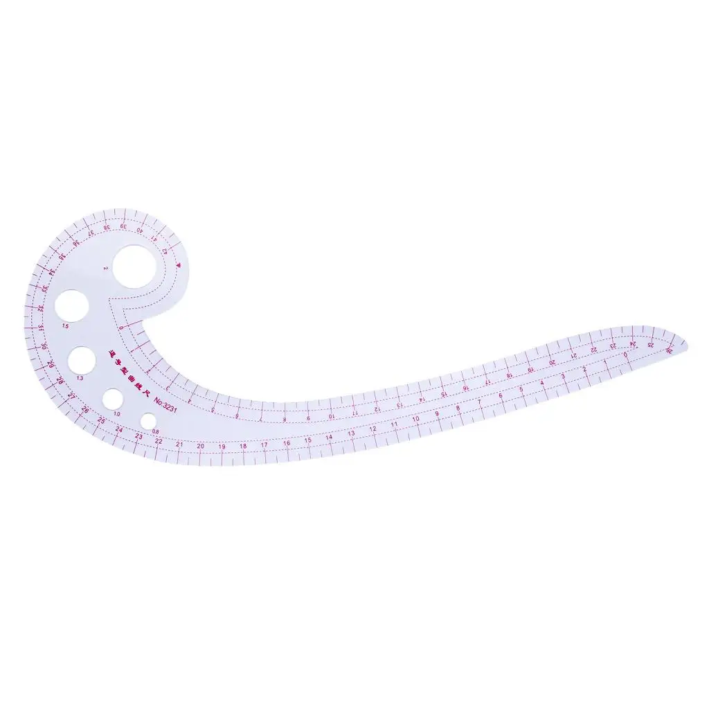 13 Pieces Multi-Style Design Drawing Comma Line Straight French Curve Ruler Set Clothing Design Rulers for Drawing Cutting Plate