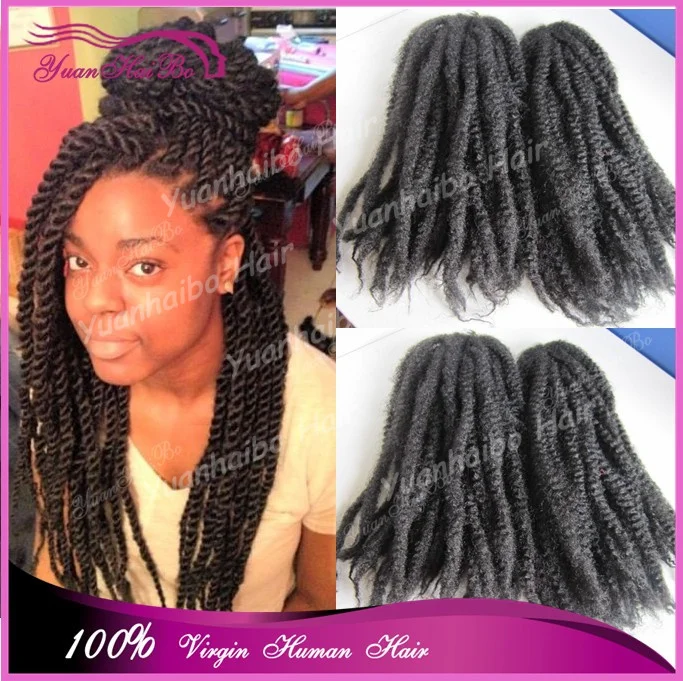 Stock 20in Folded Black Color Afro Kinky Twist Kanekalon