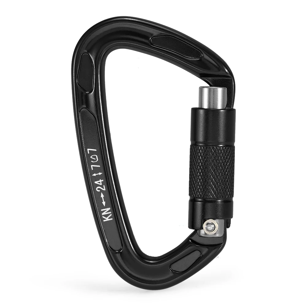 

24KN Carabiner Heavy Duty Auto Lock Carabiner Outdoor Climbing D-ring Buckle Climbing Rappelling Canyoning Hammock Locking Clip