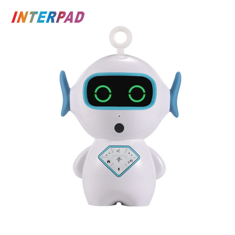 

2019 Interpad English Version Smart Robot Intelligent Children Early Education Robots Toy With AI Voice Music Story Wifi Connect