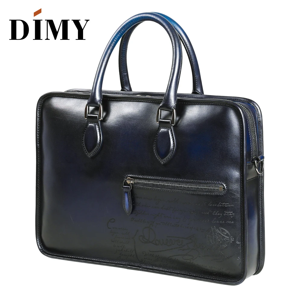 DIMY الهولندية جلد العجل الحقيقي حقيبة جلدية الرجال حقيبة اليد الزنجار الأعمال حقائب 15 الفاخرة أكياس مصمم حقيبة كتف 2019