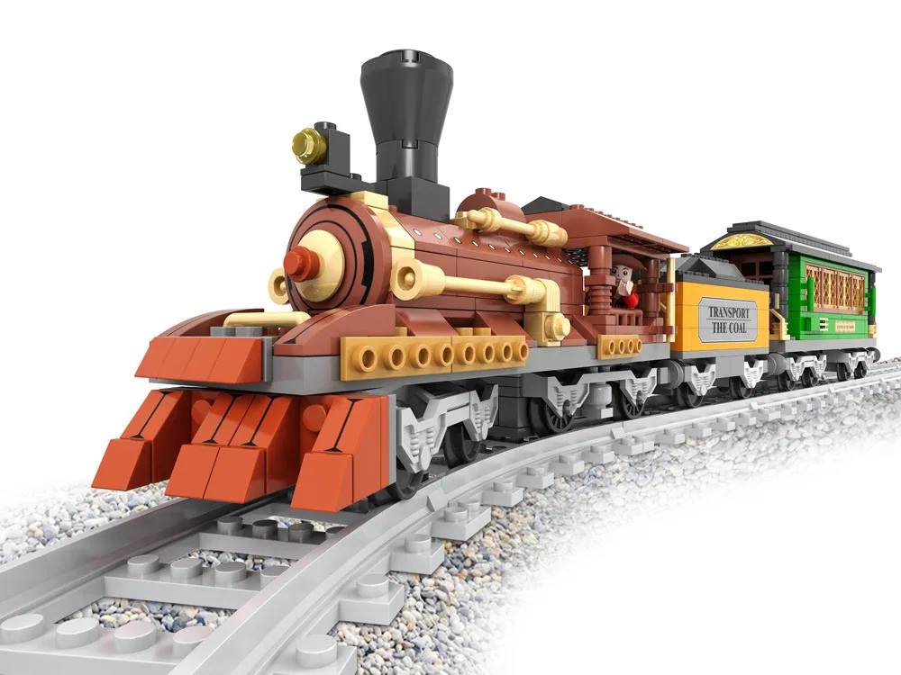 25809 483pcs Train Railway engine Constructor Model Kit Blocks Compatible LEGO Bricks Toys for Boys Girls Children Modeling