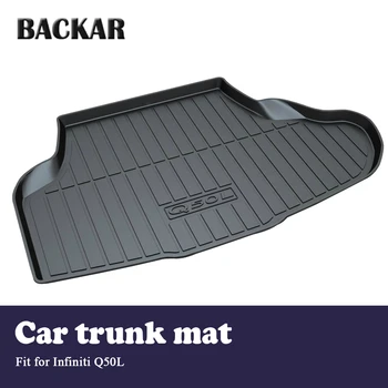 

Backa 1Set Cargo Rear Trunk Mat Car-styling Boot Liner Tray Waterproof carpet Anti-slip Mat For Infiniti Q50L Accessories