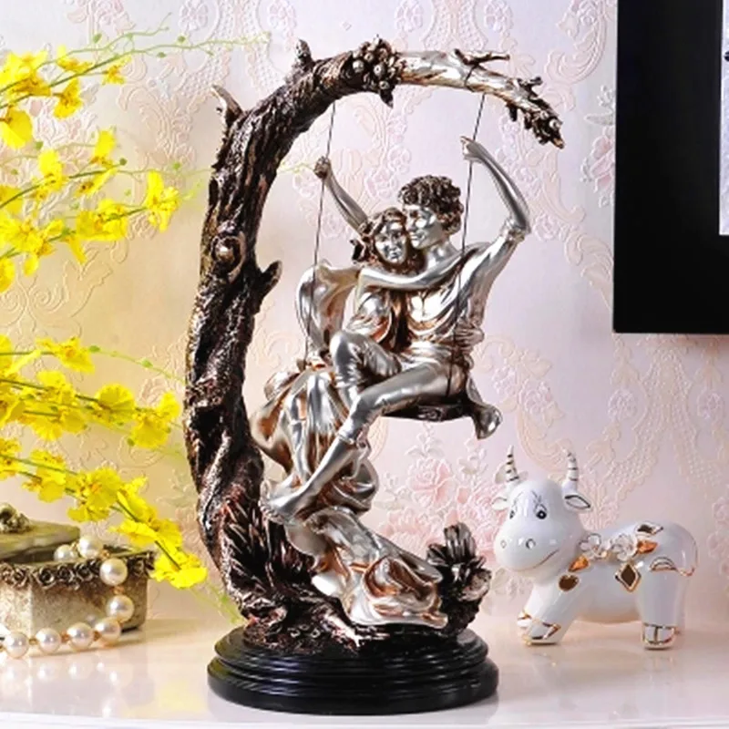  Lovers Trapeze Full-Length Portrait Sculpture Creative Craftwork Bedroom Decoration Valentine's Day - 32955063945