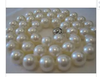 

women gift word Jewelry AAAA 13-14MM Fresh water PEARL NECKLACE long 17" 925 Silver Clasp