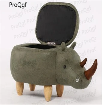 

1Pcs A Set animal shape Dicerorhinus wood fabric children stool