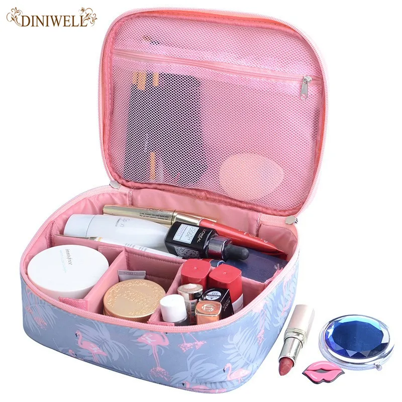 

Fashionable female Flamingo Waterproof Cosmetic Bag Organizer Toilet Set Large Capacity Portable Cosmetic Bag Travel Essentials