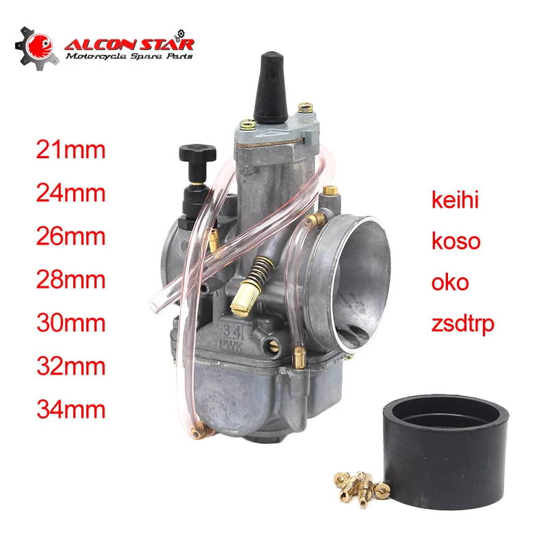 Мотоциклетный карбюратор Alconstar KOSO OKO KEIHI PWK с Power Jet 21 24 26 28 30 32 34 мм для Багги 2T 4T