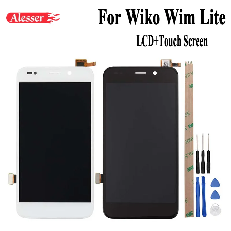 

Alesser 1920x1080 FHD For Wiko Wim Lite LCD Display and Touch Screen New Digitizer Assembly Repair Parts 5 Inch+Tool +Adhesive