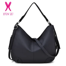 YANXI Women's Handbag Fashion Luxury Brand Shoulder Messenger Bag Casual High Quality PU Leather Dumplings Package New