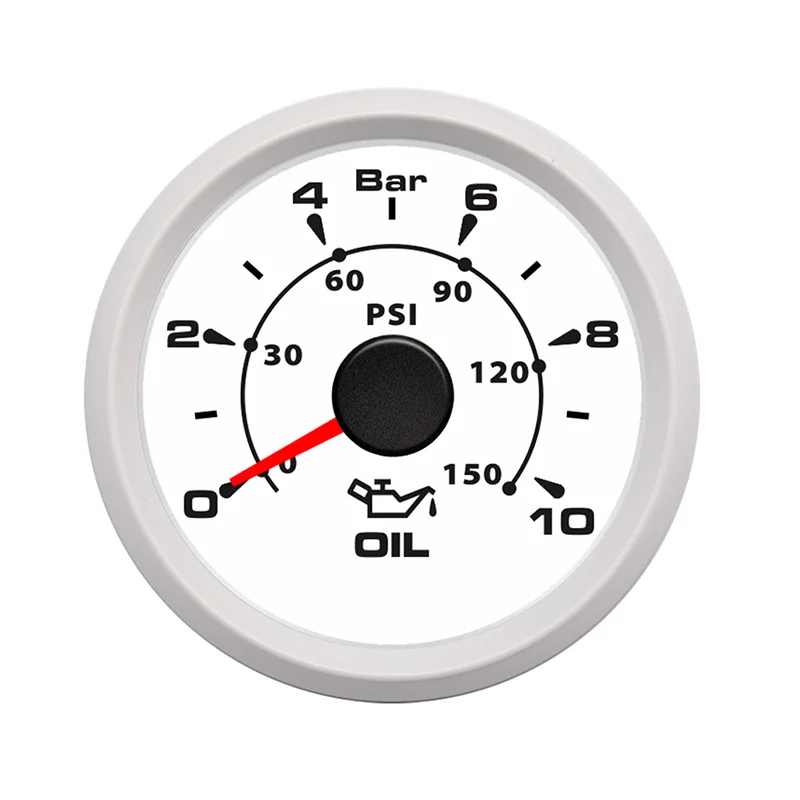 1 шт. 52 мм измеритель давления масла 0-150 PSI 10-184 Ом для Авто Грузовик Лодка, судно - Цвет: WW   10Bar