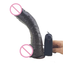 Huge Dildo Vibrator for Women , Long Fake Penis for Women Masturbation, Big dildo with Strong Suction Cup, Black Soft Dick