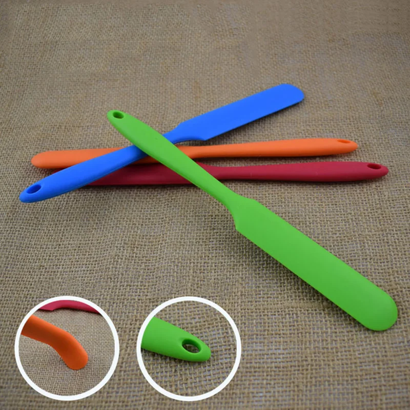  1PC Long Handle Silicone Spatula Cake Cream Mixer Baking Dough Scrapers Confectionery Tools Kitchen