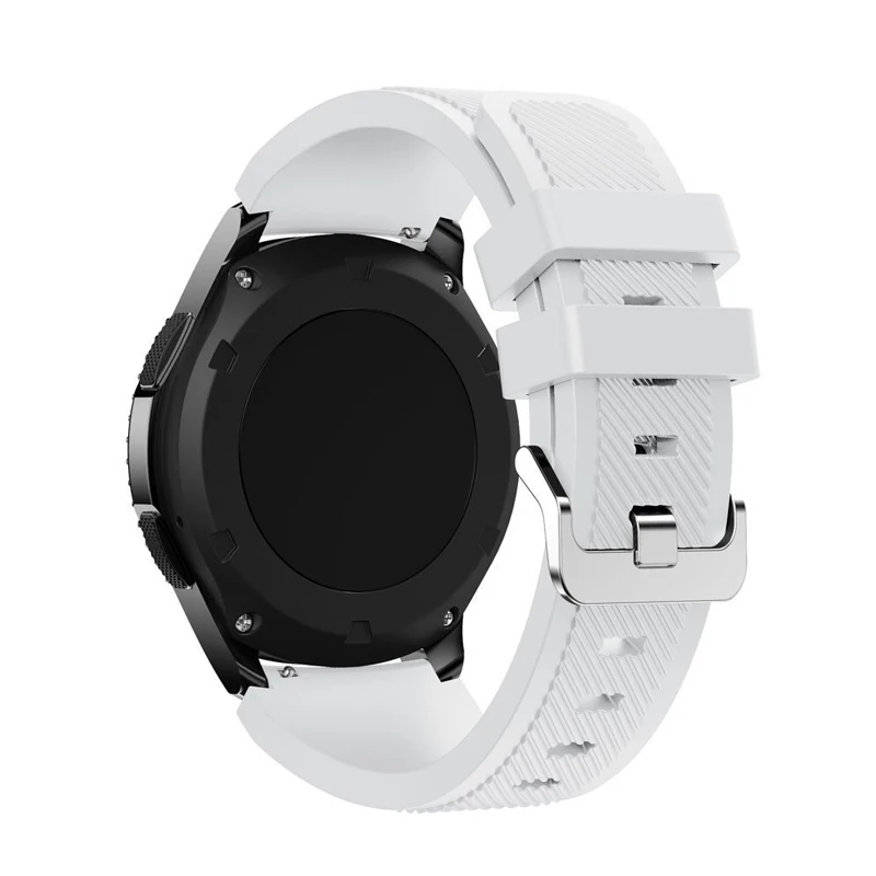 galaxy watch active 2 strap For Galaxy watch 46mm 42mm active 2 40mm 44mm Samsung gear S3 Frontier strap amazfit bip 22mm 20mm - Цвет ремешка: White