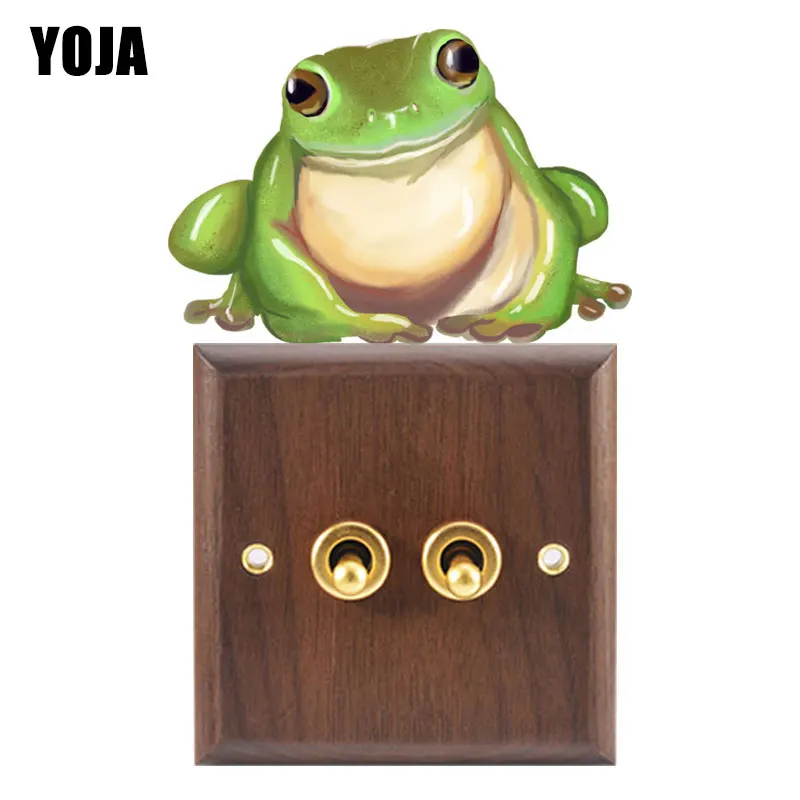 

YOJA Cute Green Frog Sticker Switch Decor Living Room Bedroom Wall Personalized Colored 8SS1120