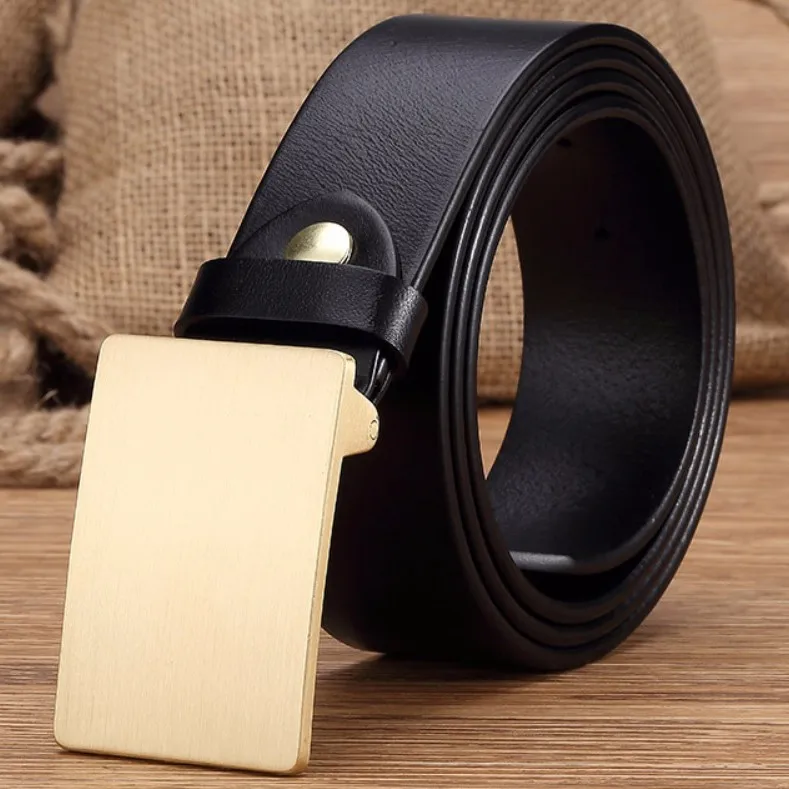 solid brass buckle belts for man mens belts luxury full grain 100