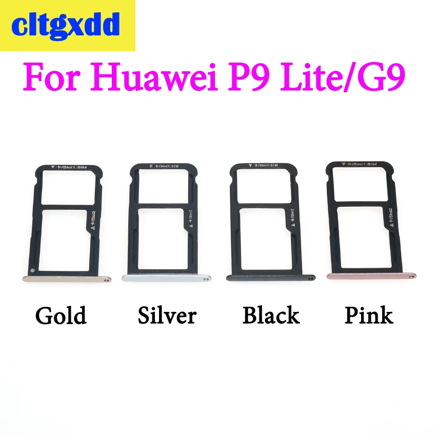 

cltgxdd SIM Card Tray + Micro SD Card For Huawei P9 Lite G9 SIM Card Slot Adapter Socket Card Tray Holder Repair Parts
