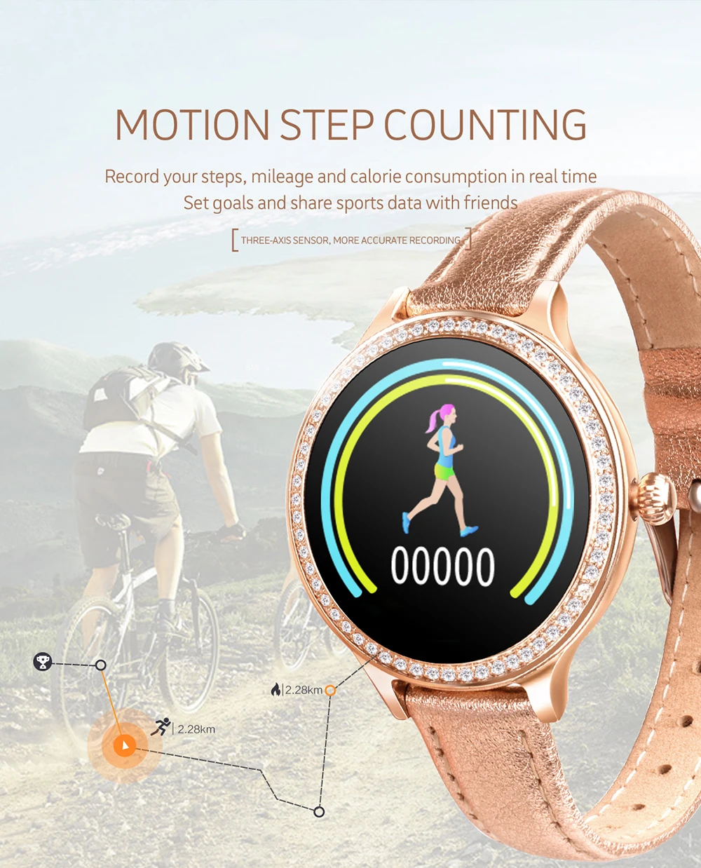 MAFAM M8 smart watch women android ios waterproof IP68 Heart Rate Monitor smartwatch fitness tracker message call reminder