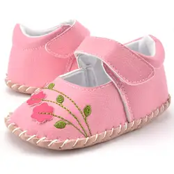 2018 Модная одежда для детей, Детская мода Shoesborn детская обувь Bebe розовое платье принцессы детская обувь для девочек Детские Цветочные первые