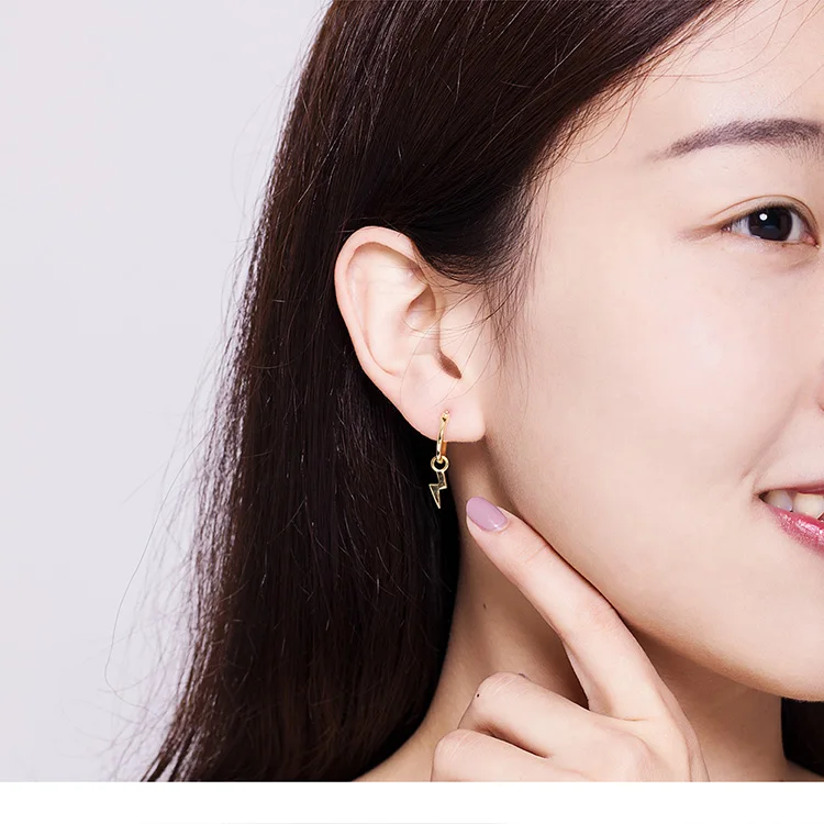 HTB1V.S3XmSD3KVjSZFKq6z10VXaT - BAMOER Golden Lighting Drop Earrings for Women Real Pure 925 Sterling Silver Dangle Earring Female Silver Korean Jewelry SCE621