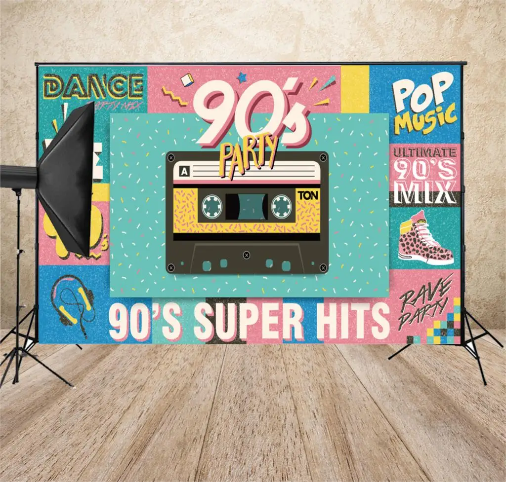 Hip Hop 90 S Dance Music Party Backdrop Themed Party Decorations