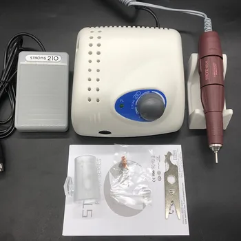 

New Arrival STRONG 210 102LN Handpiece 65W 45000rpm 2.35mm Nail Drills Manicure Machine Pedicure Electric File Bits