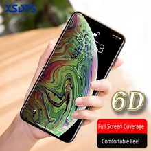 XSDTS 6D изогнутое полное покрытие из закаленного стекла для iPhone 11 Pro X XS Max XR 10 8 7 6 6s Plus Защитная пленка для экрана