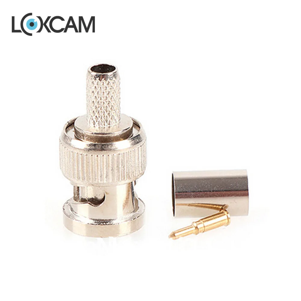 Freeshipping! BNC male crimp plug for RG59 coaxial cable, RG59 BNC