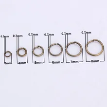 OlingArt 620pcs Dia 0.7MM bronze plating Jump Ring 3mm/4mm/5mm/6mm/7mm/8mm link loop Mixed size DIY Jewelry making Connector OlingArt 620pcs Dia 0.7MM bronze plating Jump Ring 3mm/4mm/5mm/6mm/7mm/8mm link loop Mixed size DIY Jewelry making Connector