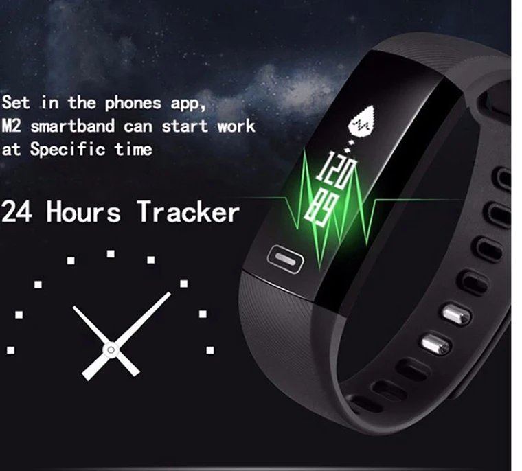 Hot Sale M2 Smart Bracelet Blood Pressure Heart Rate Monitor Fitness Smart Wristbands IP 67 Swimming Bracelet For Men Gift (13)