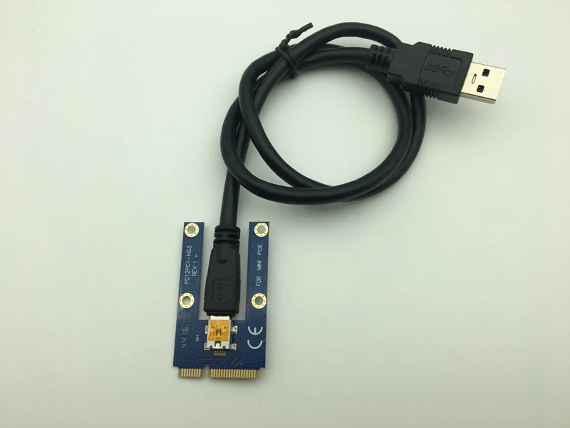 Мини PCI E к Express Райзер карта PCIE 1x 16x слот USB 3 0 кабель для передачи данных SATA 6Pin