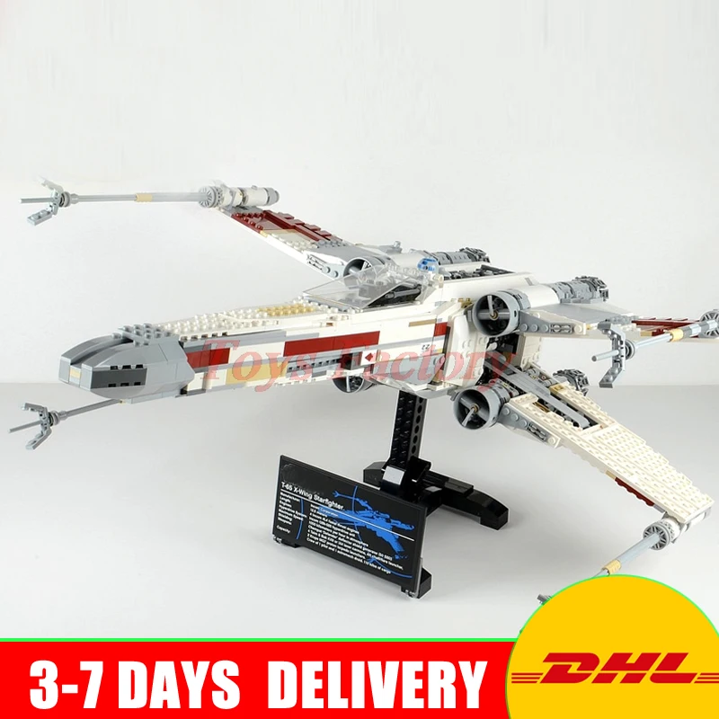 

2018 DHL LEPIN 05039 1616pcs UCS The X-wing Red Five Starfighter Model Building Kit Set Blocks Bricks Clone 10240