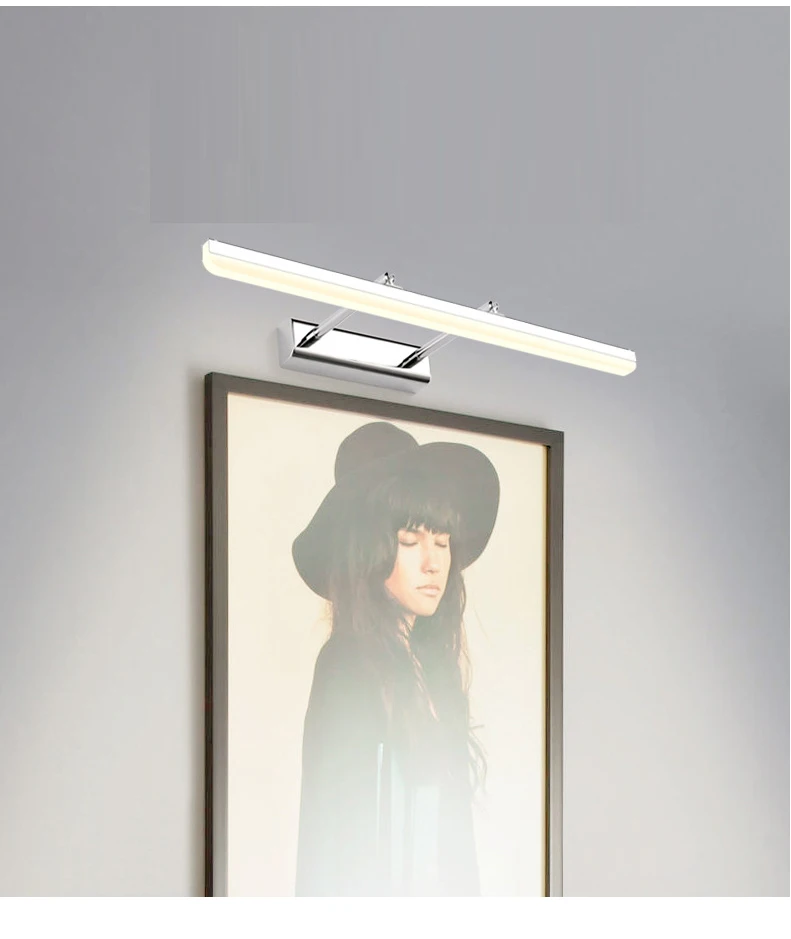 Современные светодиодные зеркальные настенные светильники расширяемая лампа из нержавеющей стали водонепроницаемое оформление ванной комнаты передняя лампа