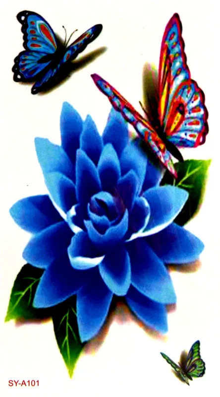 Минимальный заказ$0,5) водостойкая временная татуировка хна для татуировки Поддельные флеш-тату наклейки тату 3D бабочка клуб SYA061 - Цвет: SYA101