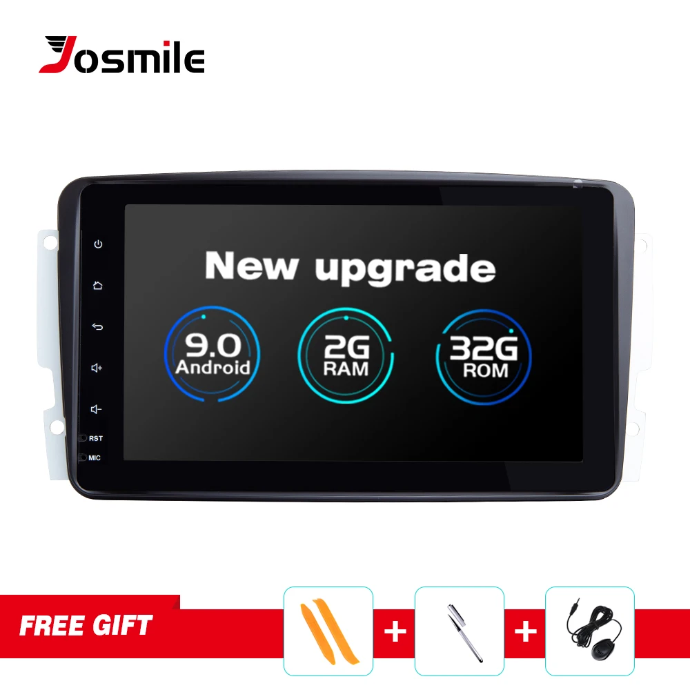 Perfect Josmile 2 Din Car Radio GPS Android 9.0 Car Multimedia Player For Mercedes/Benz/CLK/W203/W209/W210/W168 Vaneo/Viano/Vito W639 0