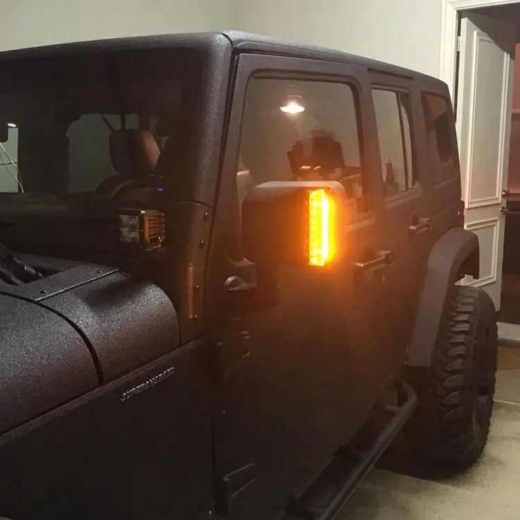 

Guangzhou LED OFF ROAD REARVIEW MIRROR UPGRADE with Turn Signal Lights & DRL& Side Mirror Lights for JEEP WRANGLER JK 2007-2016
