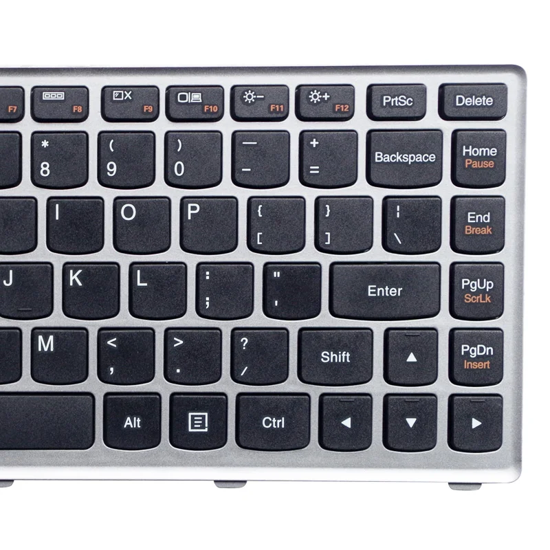  GZEELE New Laptop keyboard for Lenovo U410 Keyboard US Black Key Silver Frame English Version