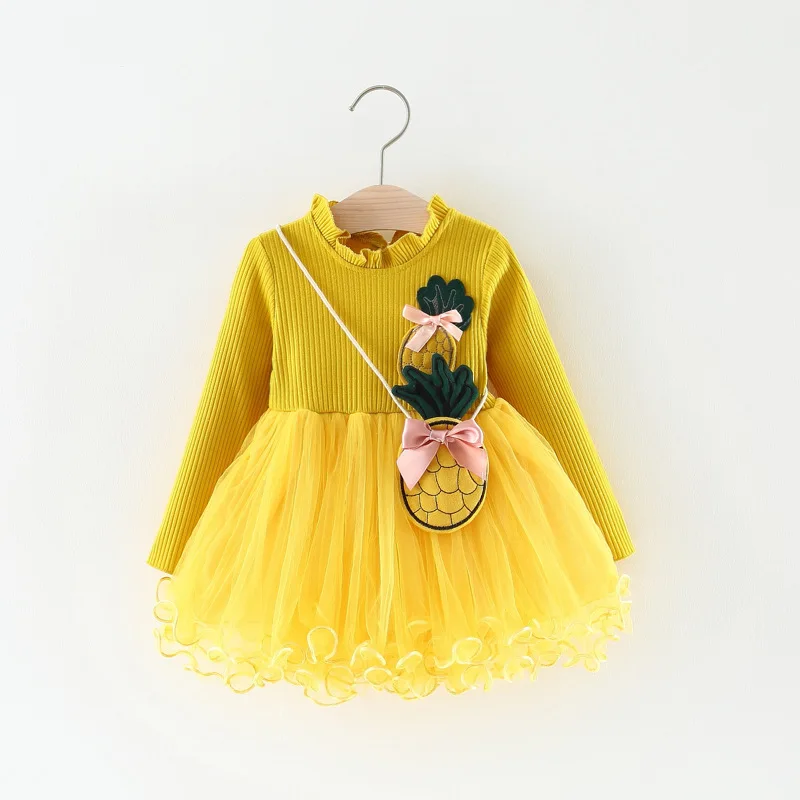 New Baby dress Girl Ruched Collar 6M 3 old Infant Dresses Clothes Baby