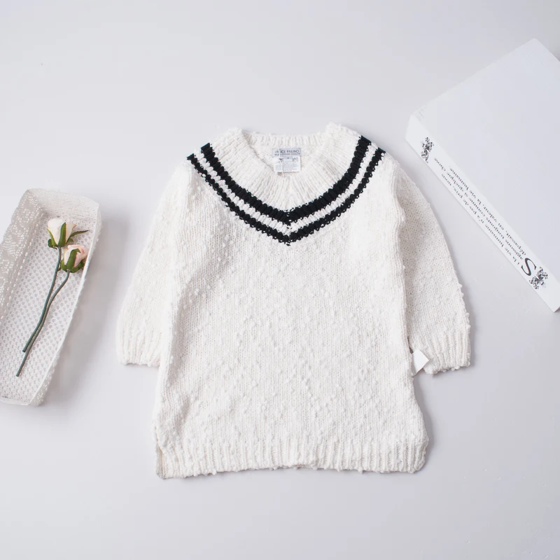 Baby Kids Autumn Spring Preppy Sweaters Children Clothes Striped Full ...