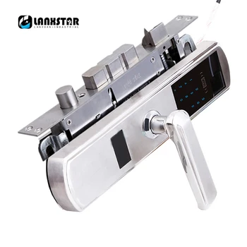 

304 Steel Over C Lockcore Medium Type Lockbody Fingerprint Password Intelligent Card Mechanical Key Lock 5 in 1 Anti-theft Locks