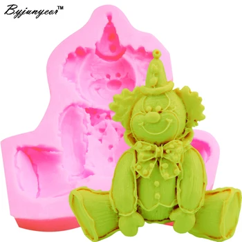 

Byjunyeor F1185 3D ClownUV Resin Silicone Mold Fondant Chocolate Candy Lollipop Crystal Epoxy Soft Clay Bake Tools