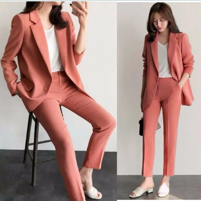 

pants suit spring and autumn Korean temperament office business was thin suits nine pants fashion suits tide Pant Suit T
