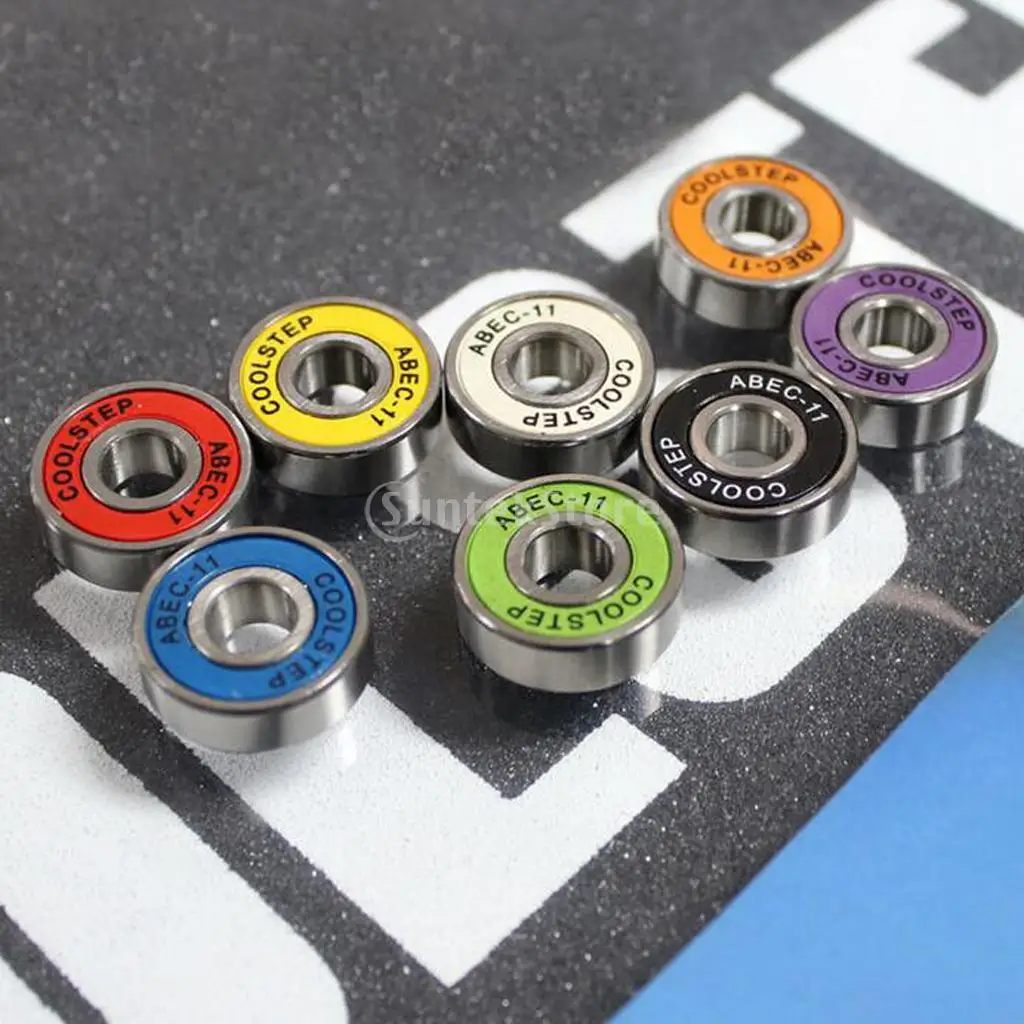 8 Pieces ABEC 11 High Speed Wearproof Skateboard Scooter Inline Bearings