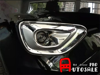 

For Jeep Grand Cherokee 2014 2015 Chrome Front Fog Light Lamp Cover Chrome Trim 2pcs