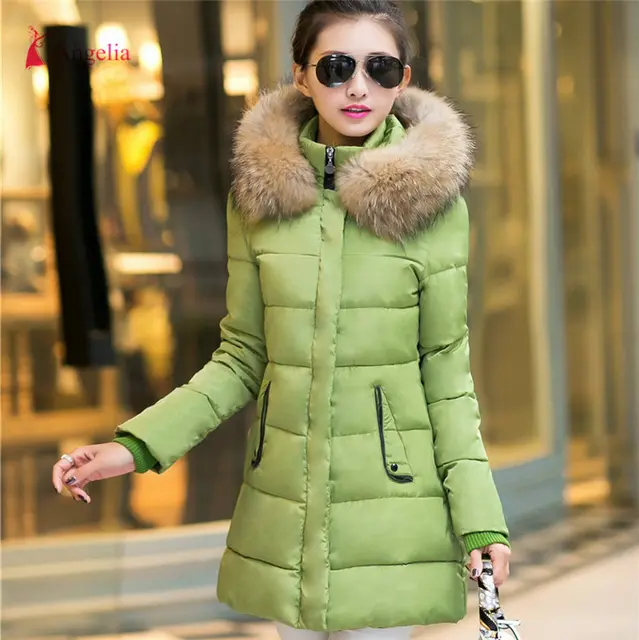 Brand China Winter Jacket Women Warm Long Padded Coat Hood Fur Collar ...